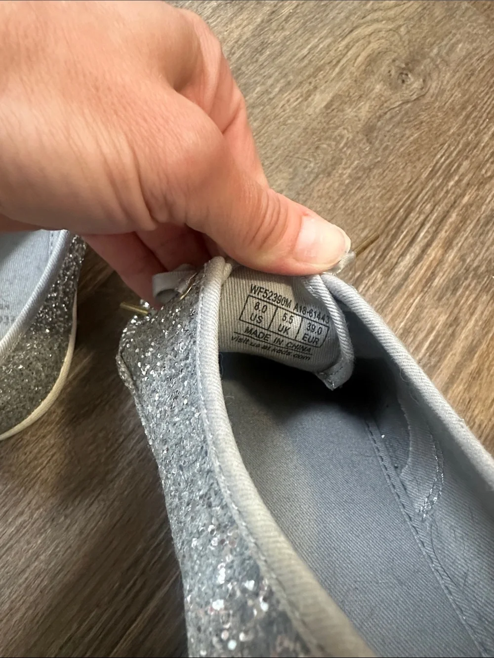 Keds and Kate Spade Sparkle Silver Glitter Lace-Up Sneakers - Women's